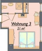 Grundriss Komfort Doppelzimmer 3 Pension Rief in Tannheim